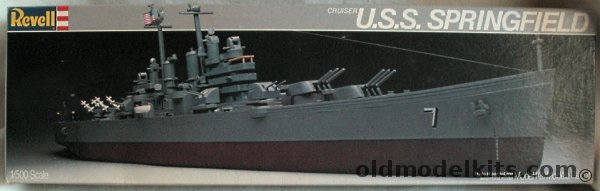 Revell 1/500 USS Springfield Guided Missile Cruiser CG-7, 5007 plastic model kit
